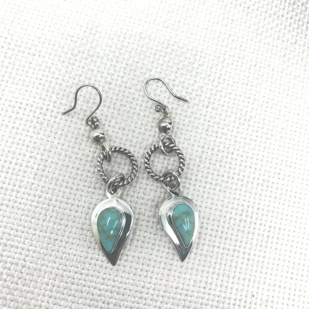 Elegant South West 925 Sterling Silver Earrings by RAFUL CANO MEXICO - Picture 2 of 15